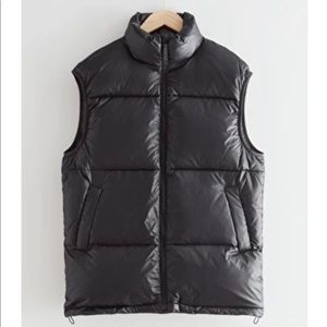 & Other Stories Black Puffer Vest